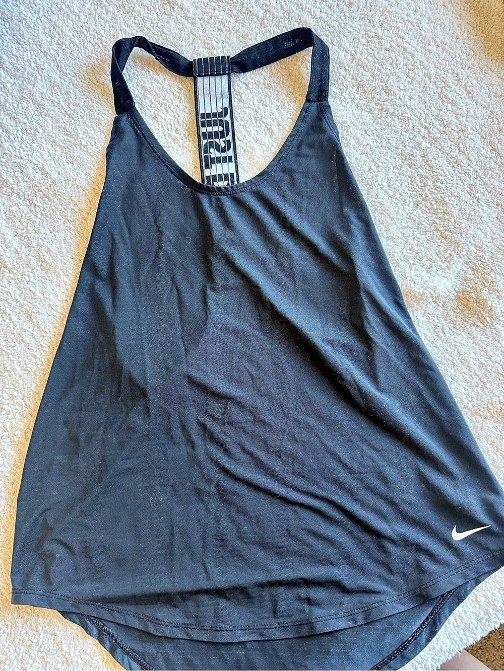 Nike Dri-FIT Just Do It Racerback Tank Top Black Medium